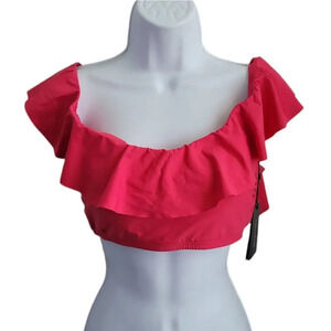 Tommy Hilfiger Ruffle Off-The-Shoulder Bandeau Bikini Top